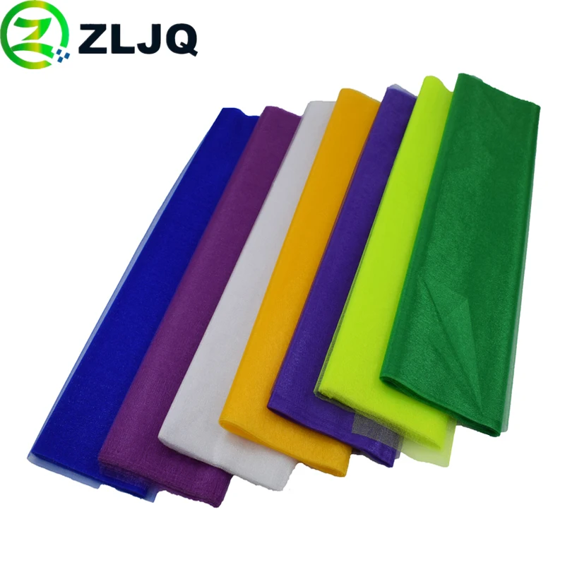ZLJQ 48 см ширина 5 м/10 м прозрачная марлевая органза тюль рулон девушки DIY юбка День