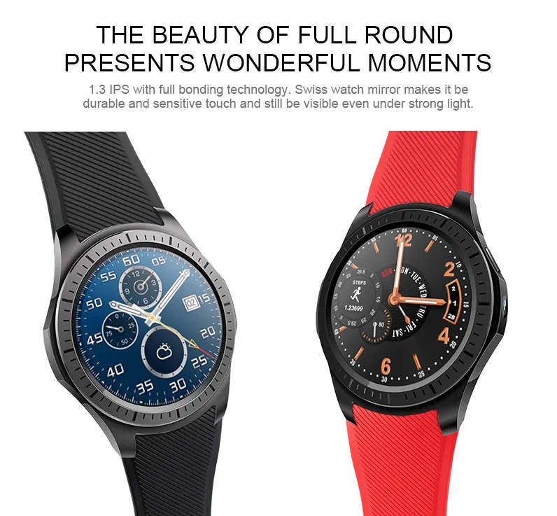 Smart Watch GW10 Android Smartwatch GPS Bluetooth WiFi Heart Rate Fitness Tracker Support 3G SIM Card 2MP Camera Rsmtte |