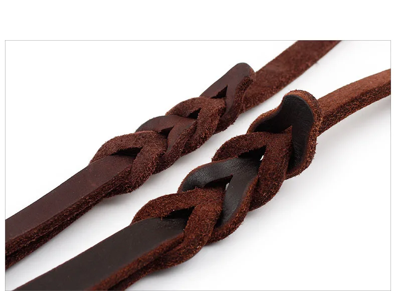 Новый бренд 3/5 &quotШирина плетеная натуральная кожа поводок для собаки K9 ходьба