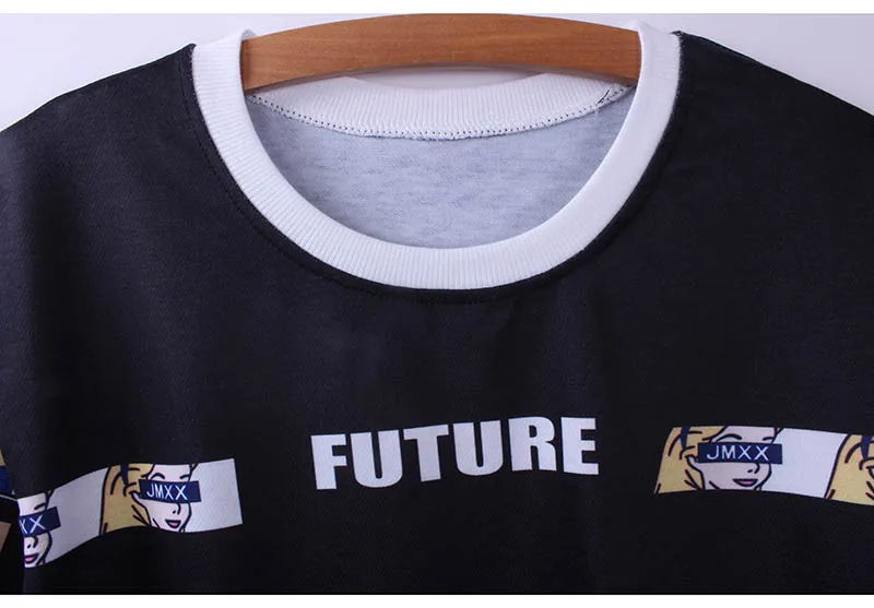 Женские топы в американском стиле летняя футболка с принтом персонажа женские