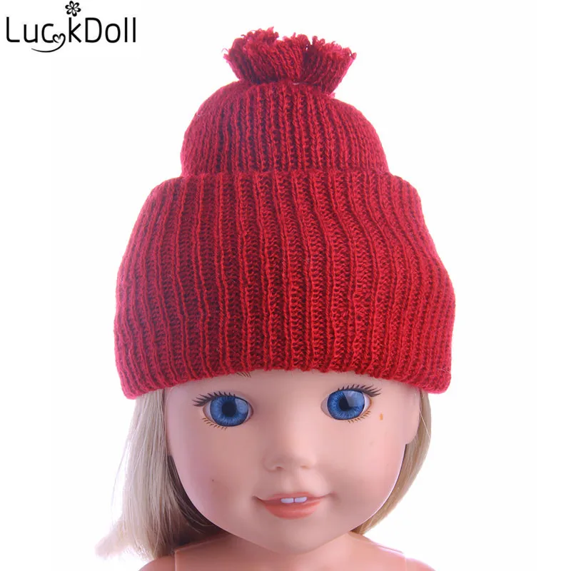 LUCKDOLL дружественный хлопковая веревка шерстяная кукла Шапки подходит 14 5 дюймов