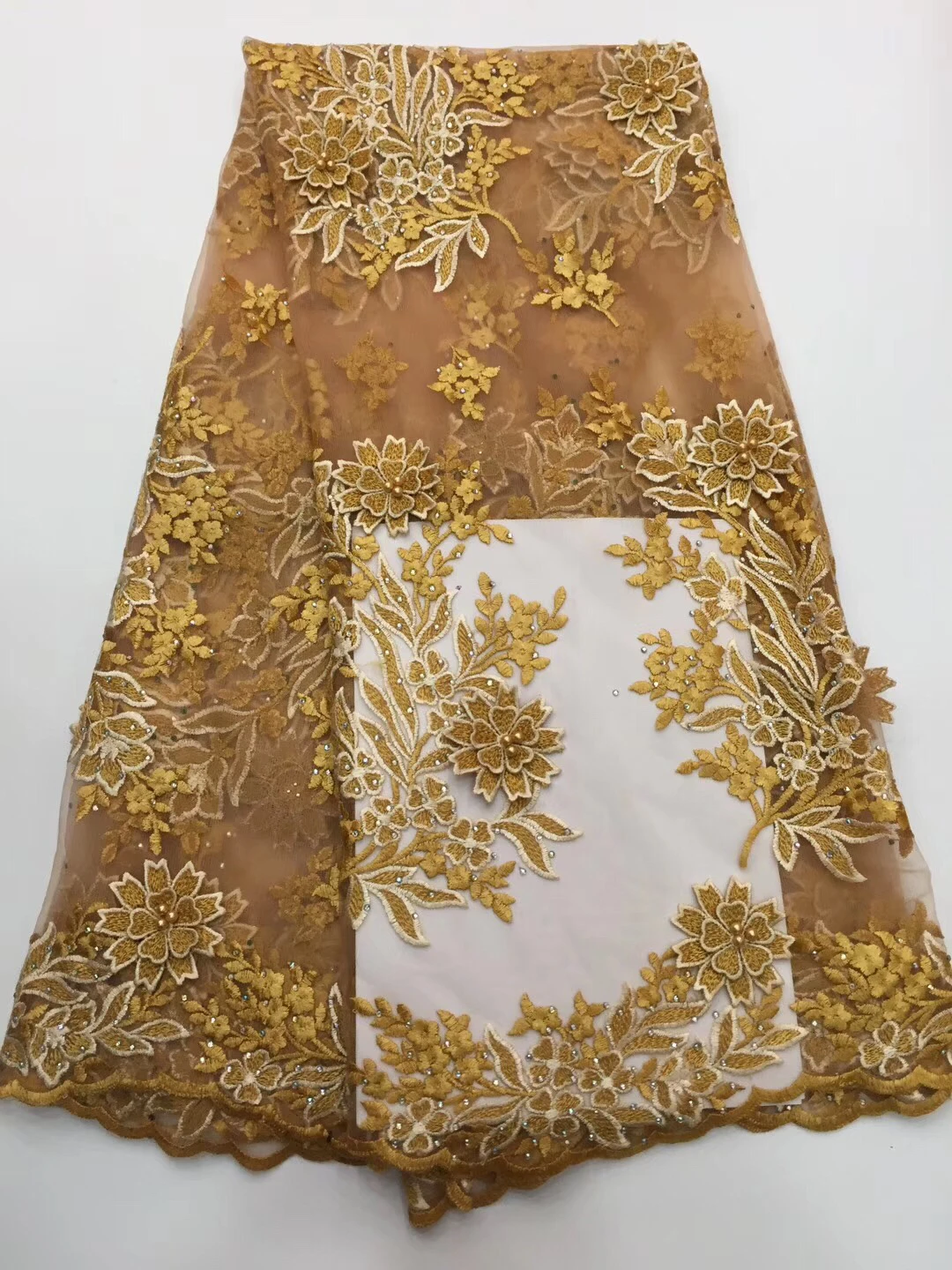 

2019 Latest Style Nigerian Wedding African Cord Lace High quality african lace fabric French Net tulle lace fabric CD61