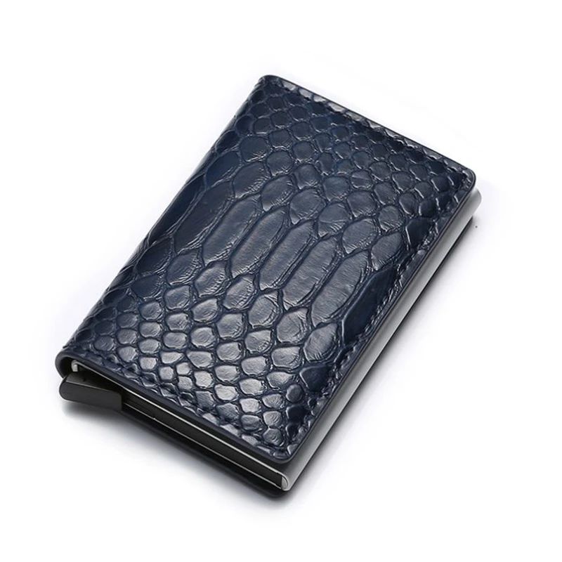 Serpentine искусственная кожа Rfid мужские кошельки сумка для денег умный мини