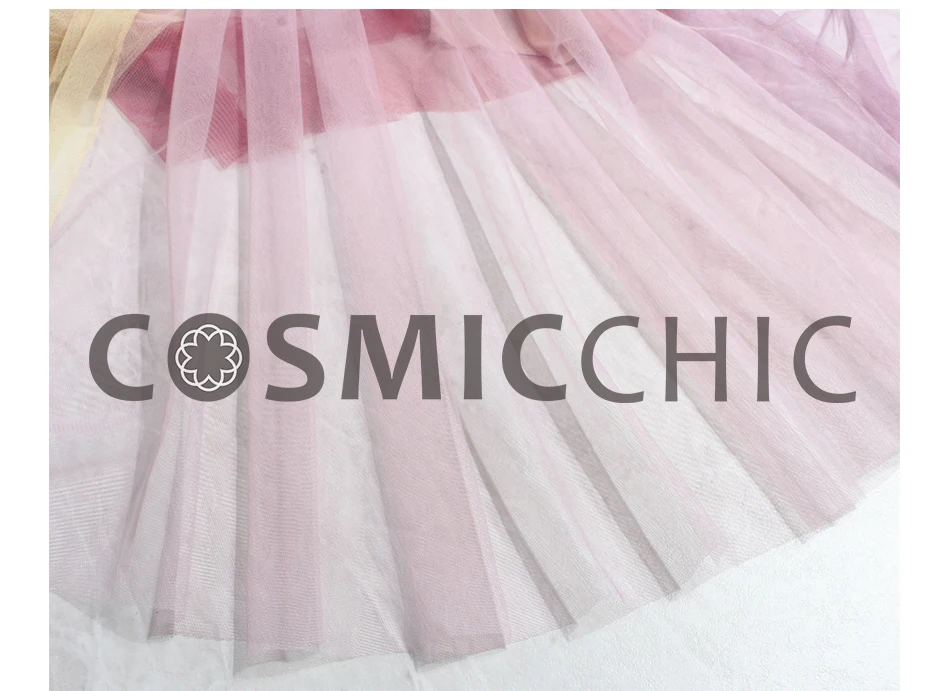 Cosmicchic высокой моды Тюль Вышивка Макси платье с расклешенными длинными рукавами цвет кружево бальное платье дворец Платья для вечеринок LY229