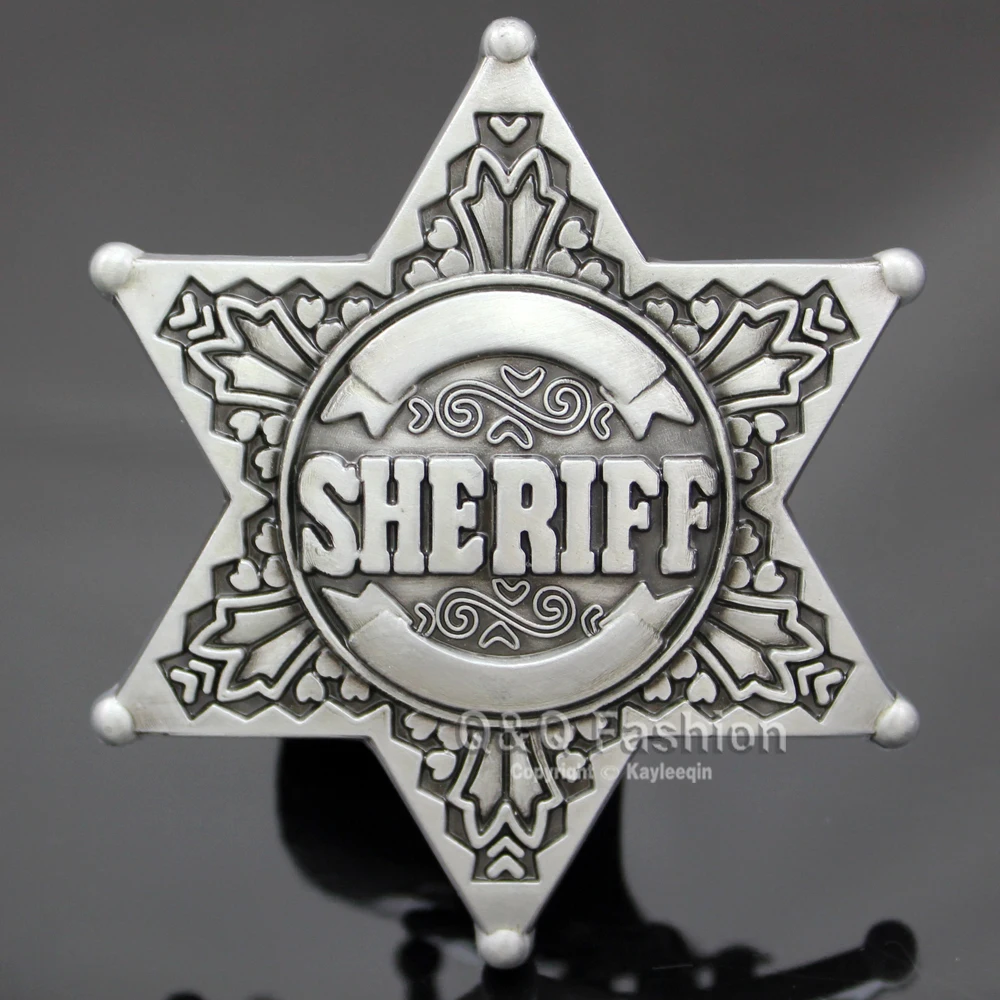 Новый Винтажный посеребренный значок в Западном Техасском стиле шерифа