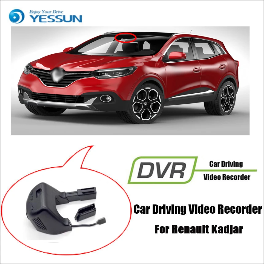 YESSUM для Renault Kadjar Автомобильный видеорегистратор DVR Контроль Wifi камера