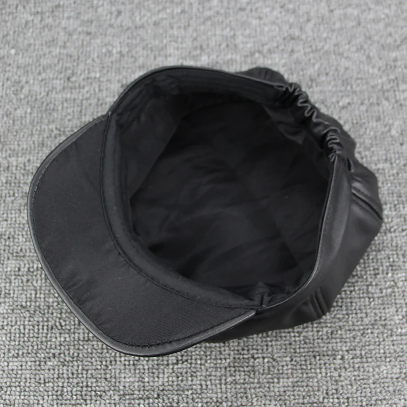 2018 New Solid Color PU Berets Women's Newsboy Cap Octagonal Men Caps Girls For Spring And Autumn British Style Of Hat | Аксессуары