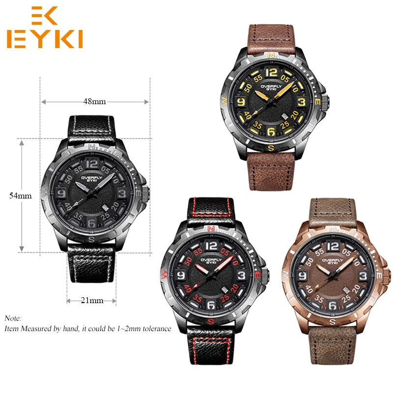 Часы наручные EYKI E3072L мужские с кварцевым механизмом водонепроницаемые