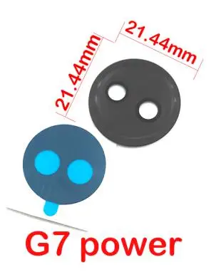 G7 Power Black Для Motorola Moto E4 G4 G5 G5s G6 G7 Play Plus power X4 задняя камера стеклянная крышка объектива с наклейкой Замена - Цвет: G7 Power Black