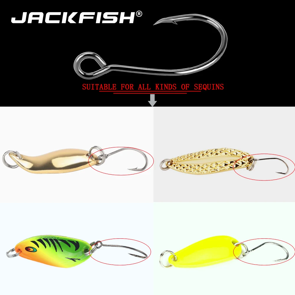 JACKFISH рыболовный крючок из углеродистой стали 50 шт./лот #2 #12 рыболовные крючки