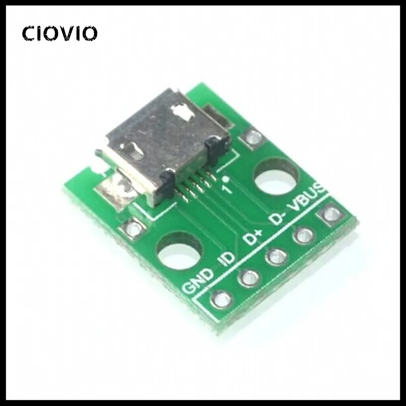 30 шт. MICRO USB Для DIP адаптера 5pin гнездовой разъем конвертер печатной платы типа в