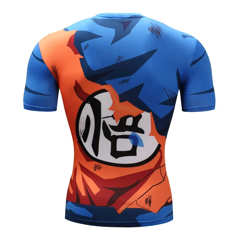 Футболка Dragon Ball Z, мужские компрессионные футболки, аниме, футболка с коротким рукавом, топы для фитнеса, Vegeta Goku, крутые Забавные футболки для фитнеса
