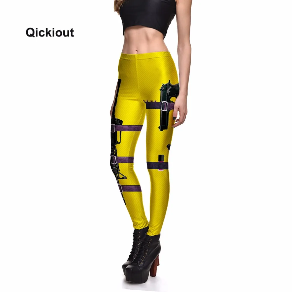 Qickitout 6 цветов пистолет оборудование леггинсы модные женские супер герой Дэдпул с