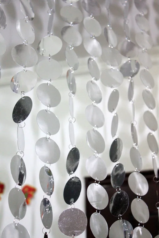 

Декоративные занавески из ПВХ с блестками 5 м