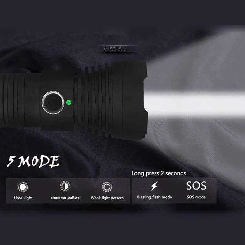 XM L2 USB led вспышкой для подводной охоты мощный светодиодный фонарик 26650 заряда