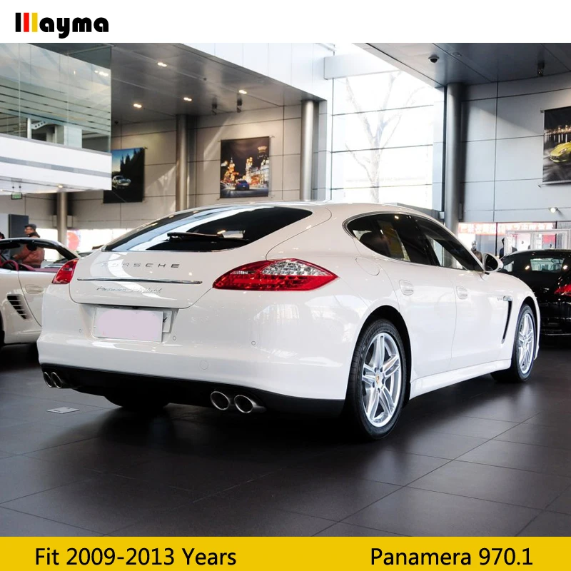 Серебряный Хвост Глушитель для выхлопной трубы для Porsche Panamera 3.6L 2009-2013 года Panamera 970,1 из нержавеющей стали глушители 1 пара