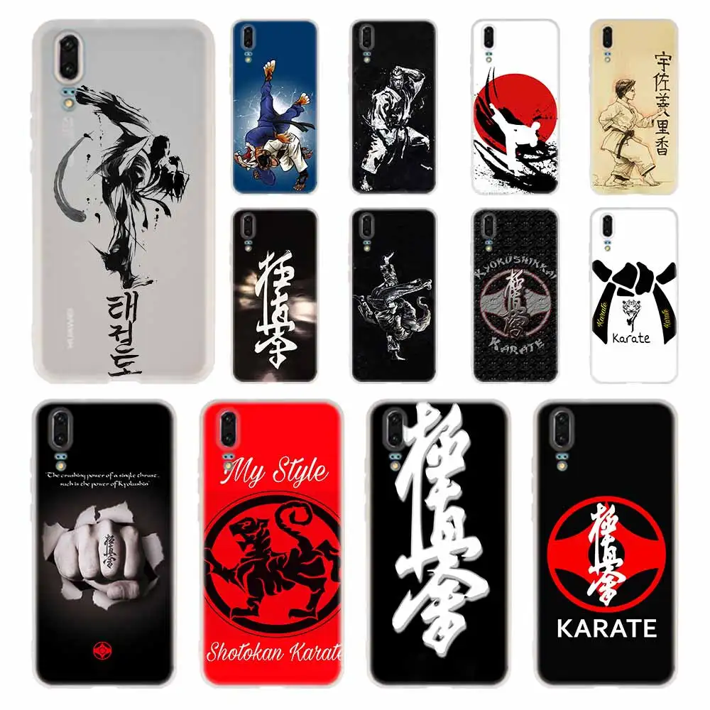 Чехол Kyokushin для телефона с символом карате Huawei P40 P9 P10 P20 P30 Lite чехлы Pro P Smart 2019 мягкий