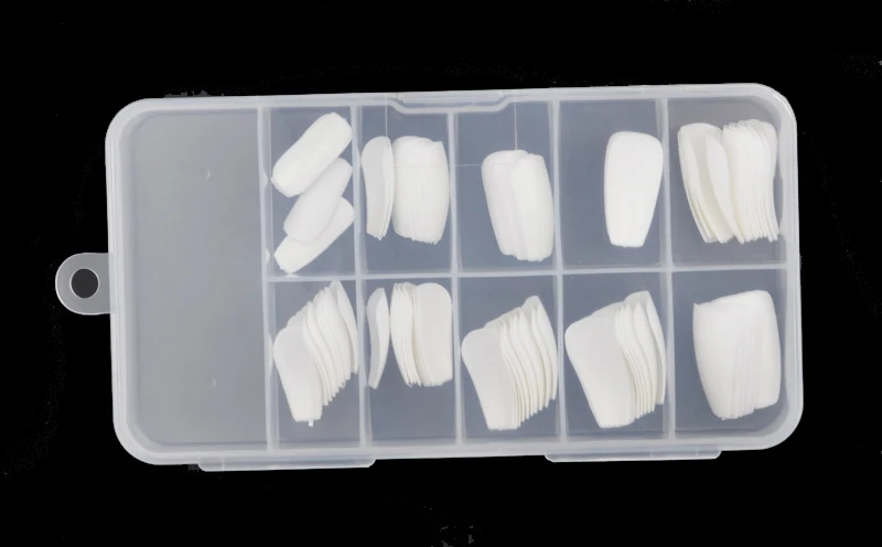 100 шт./коркор. Длинные накладные ногти в форме балерины французские овальные