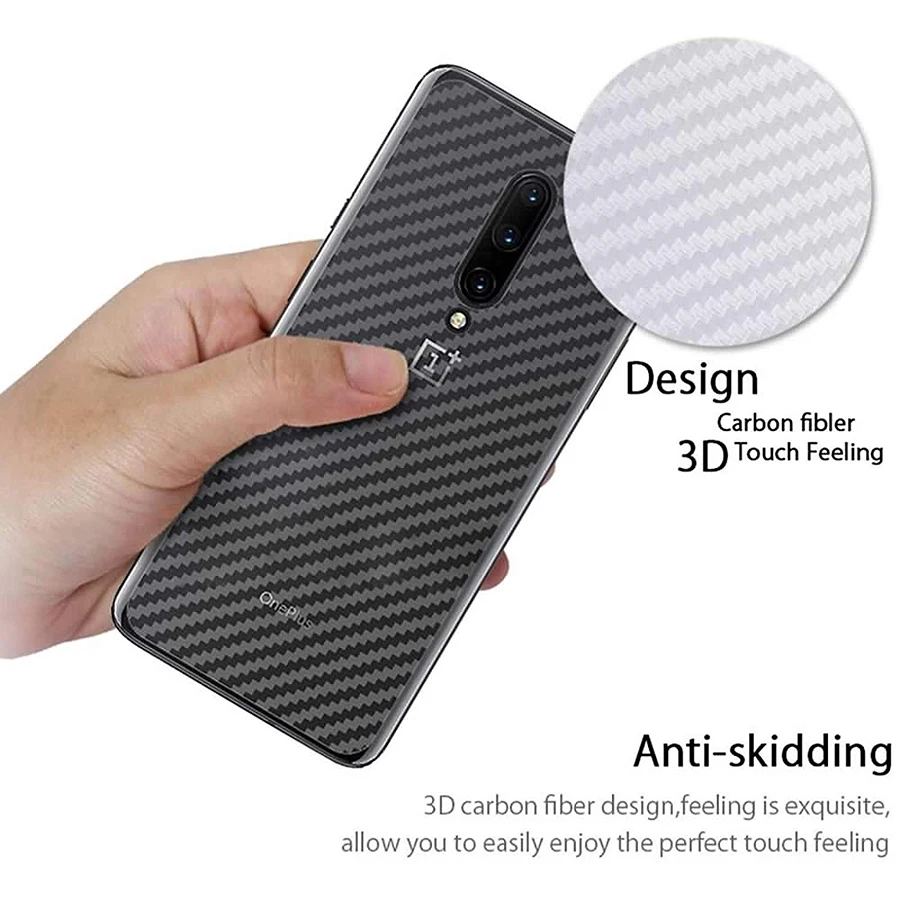 5 шт./лот углеродное волокно для OnePlus 7 6T McLaren 5T 3T 6 3 задняя наклейка с защитой экрана