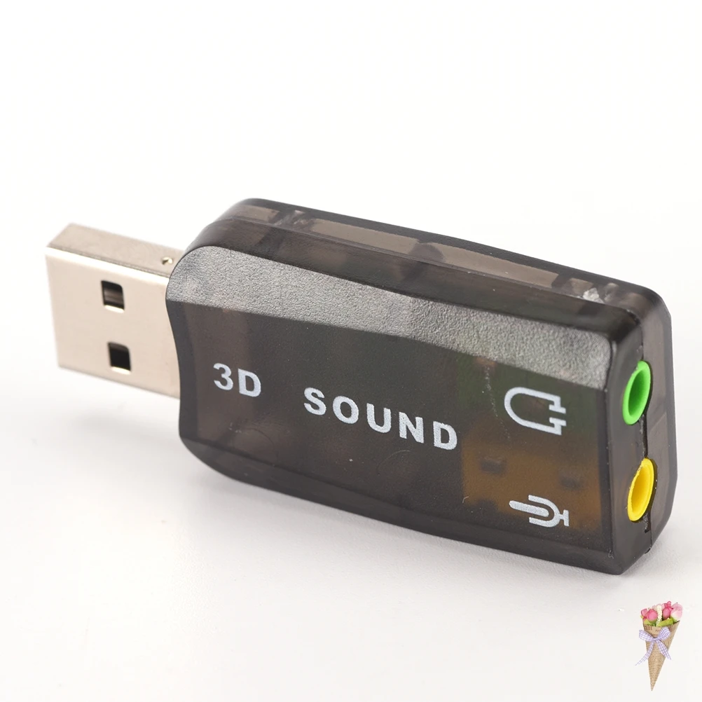 

External USB Sound Card USB 3D Audio 5.1 USB Sound Card Audio Adapter Mic Mini Speaker Interface For Laptop PC