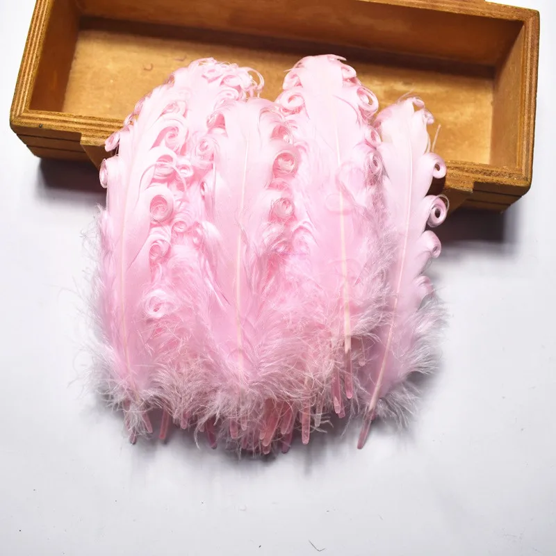 Light Pink 20 шт./партия, гусиные перья Spire для рукоделия, белые перья из утиного фазана, 5-7 дюймов/13-18 см, ювелирные изделия, перья, карнавал - Цвет: Light Pink