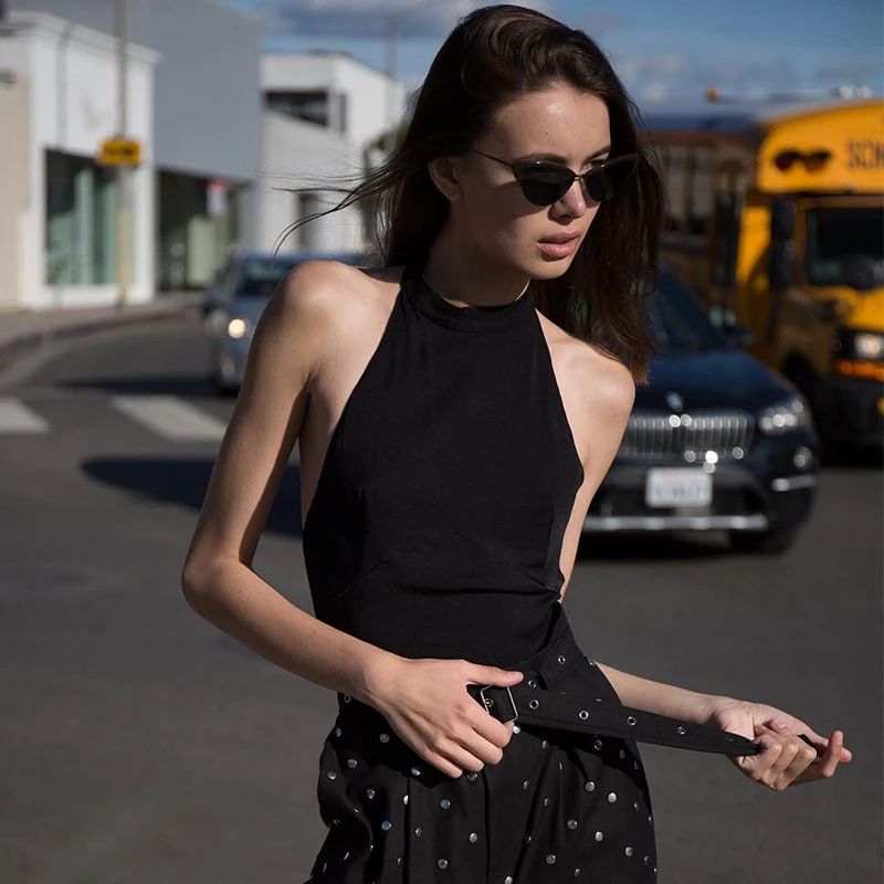 Летний сексуальный короткий топ без рукавов | Женская одежда