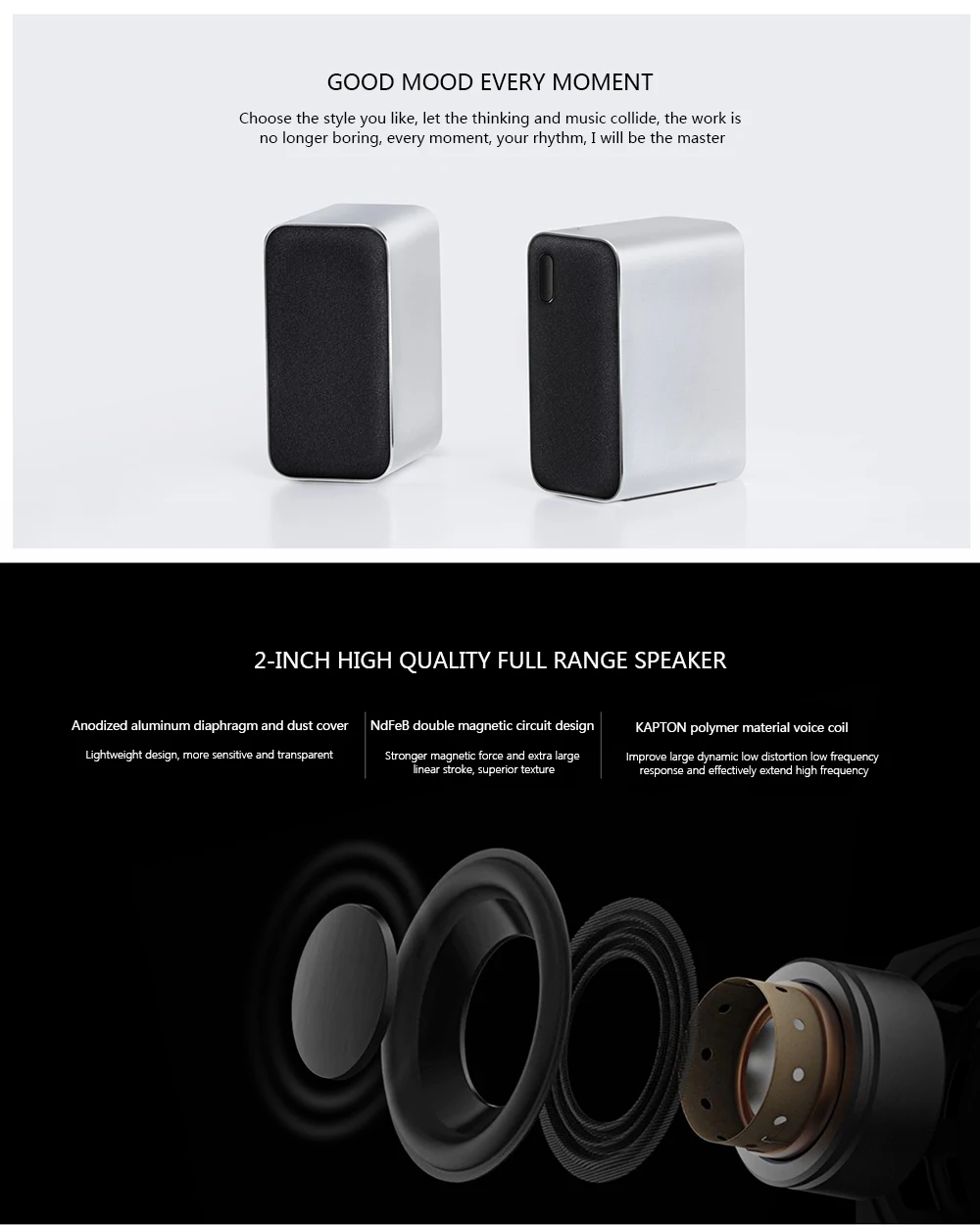 Xiaomi Bluetooth компьютерный динамик Профессиональный динамик поддержка голосового вызова Bluetooth динамик минималистичный гладкий дизайн портативный
