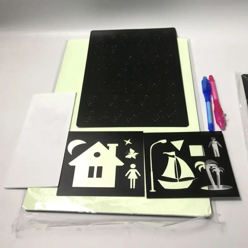 A4 Рисунок со светом в темноте детская забавная игрушка набор чертежных досок