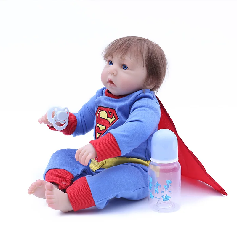 DOLLMAI Super cool Babies Dolls Reborn 17 Inch Boneca Silicone Vinyl Baby Doll Toy Realistic Boy Kids Birthday Xmas Gift | Игрушки и