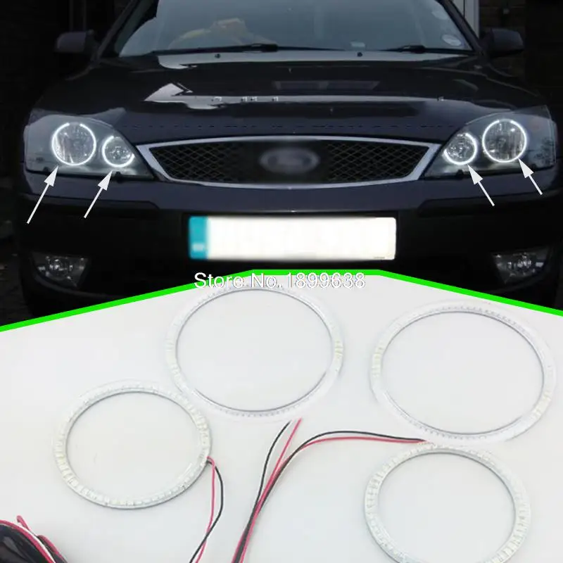 Супер яркие 7000K белые 3528 smd led кольца с ангельскими глазами для стайлинга