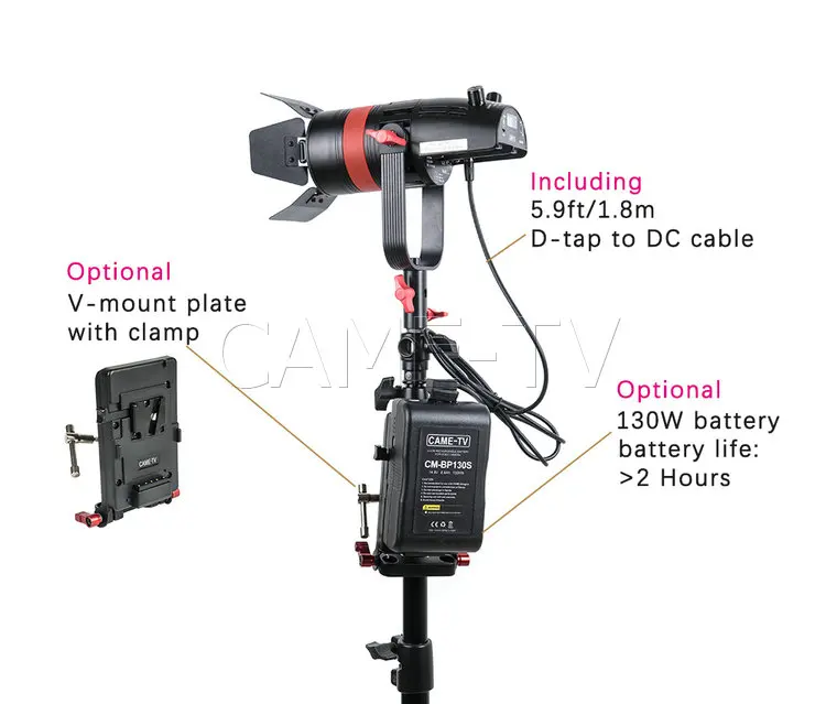 3 шт. CAME-TV Q-55S Boltzen 55w 8700люкс/1м высокой мощности Френельский светильник на светодиодах Bi-Color в комплекте.