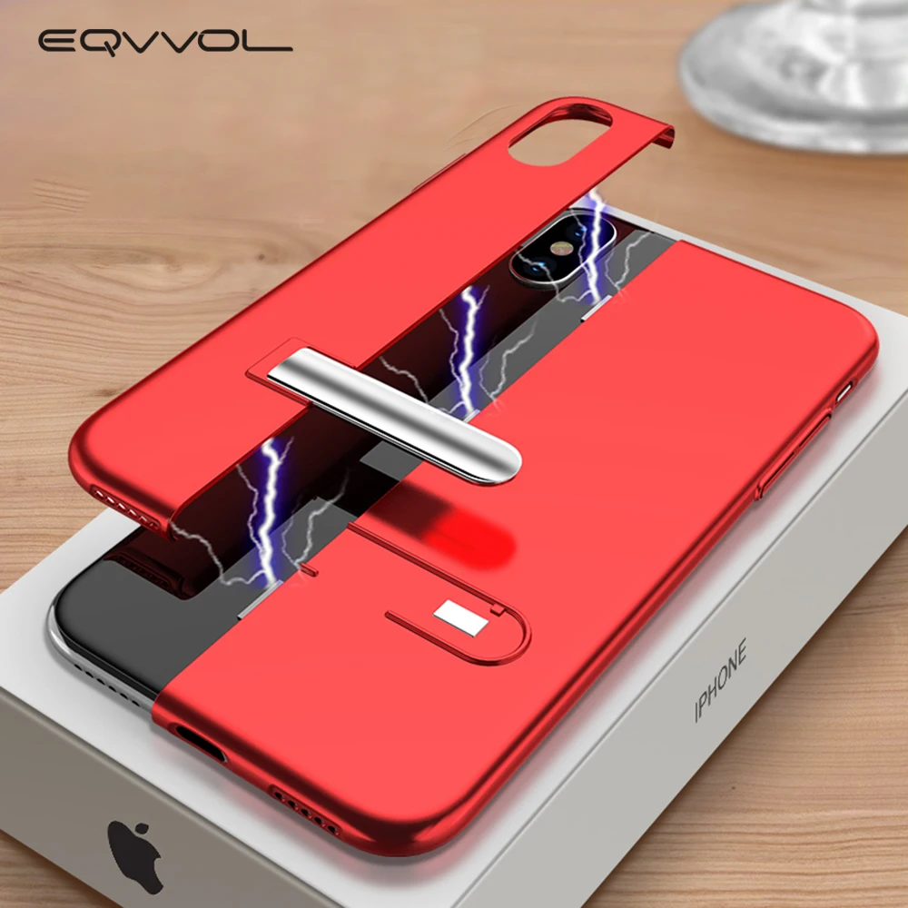 Eqvvol Магнитный абсорбционный чехол для телефона iPhone XS MAX XR X 8 7 6 S Plus 360 градусов