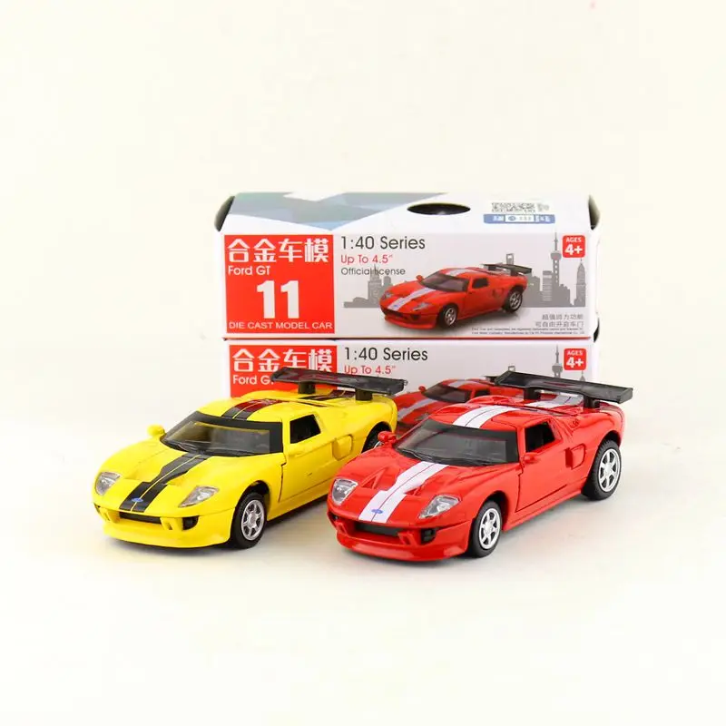 Box gift model,High simulation 1:40 alloy pull back Ford GT Racing sports car,Original packaging,selling toys,free shipping