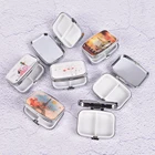 1 шт. мини складной чехол для таблеток, органайзер для таблеток, разделители для таблеток, металлическая коробка для таблеток