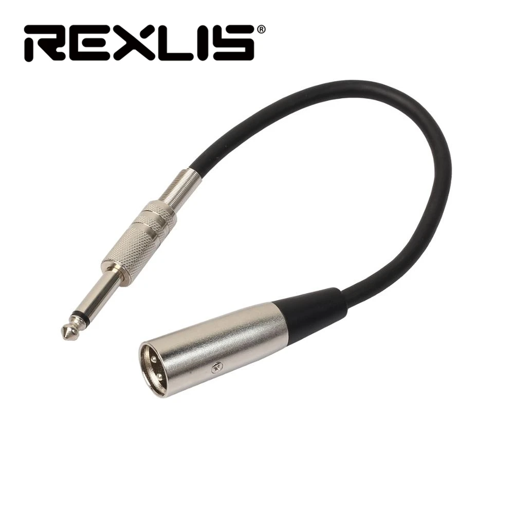 REXLIS 30 см 1/4 ''Jack 6 35 мм моно штекер XLR Male микрофон смеситель аудио конвертер для