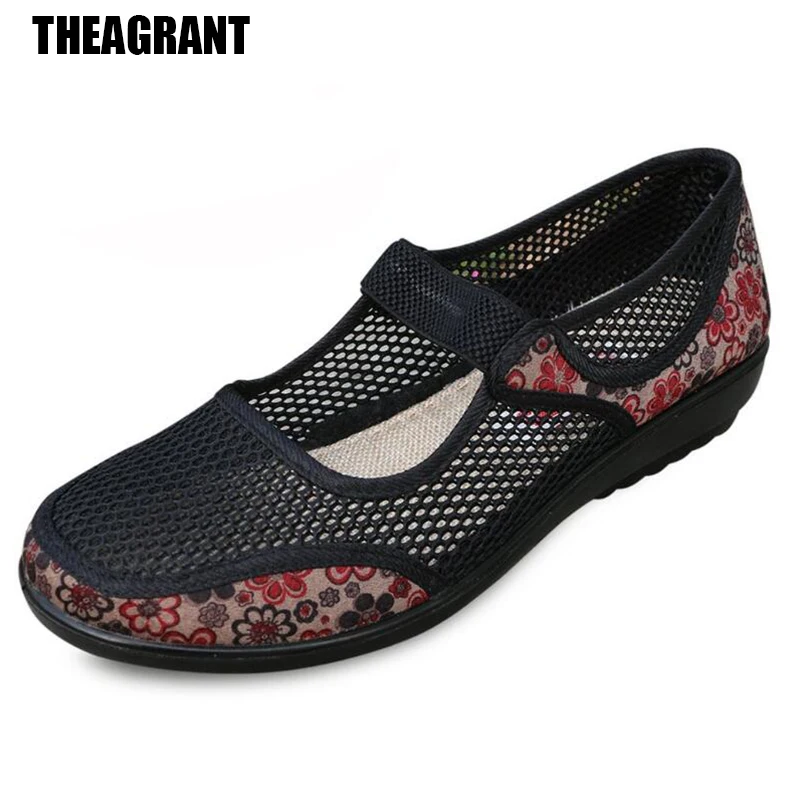 Женские мягкие туфли на плоской подошве THEAGRANT повседневная обувь в этническом