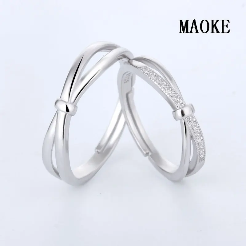 Promotions S925 Sterling SV Micro Inlay Heart Love Live Couple Ring Fashion Jewelry for Women's Gifts | Украшения и