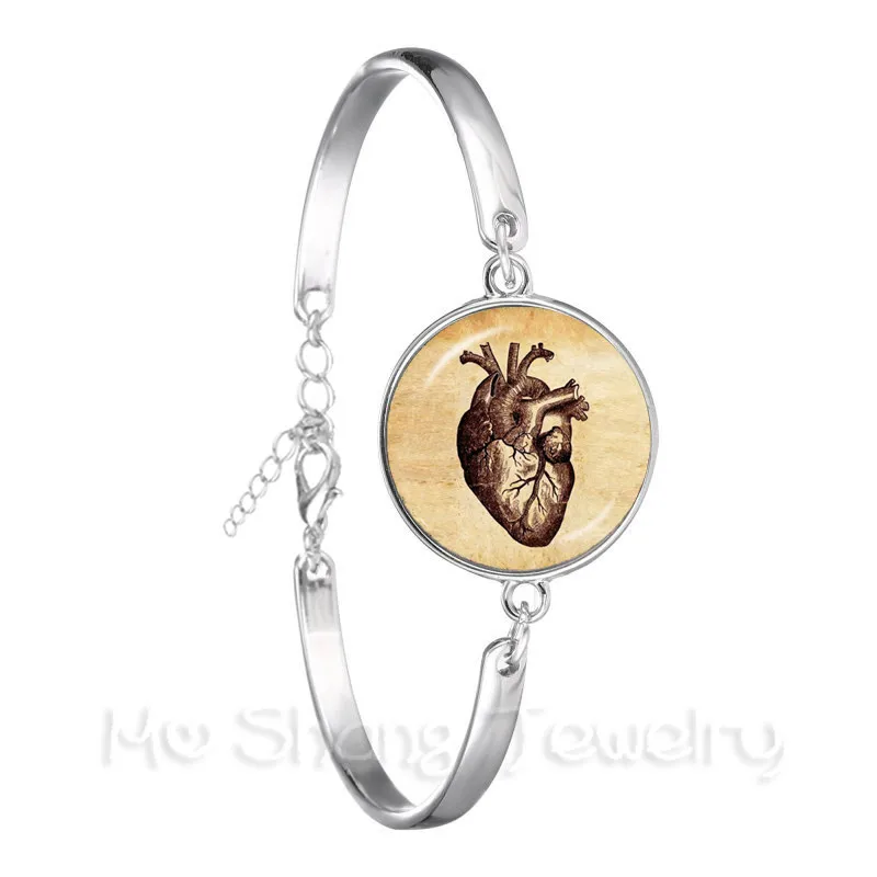 Браслет для анатомии человека стеклянный кабошон 18 мм научное медицинское