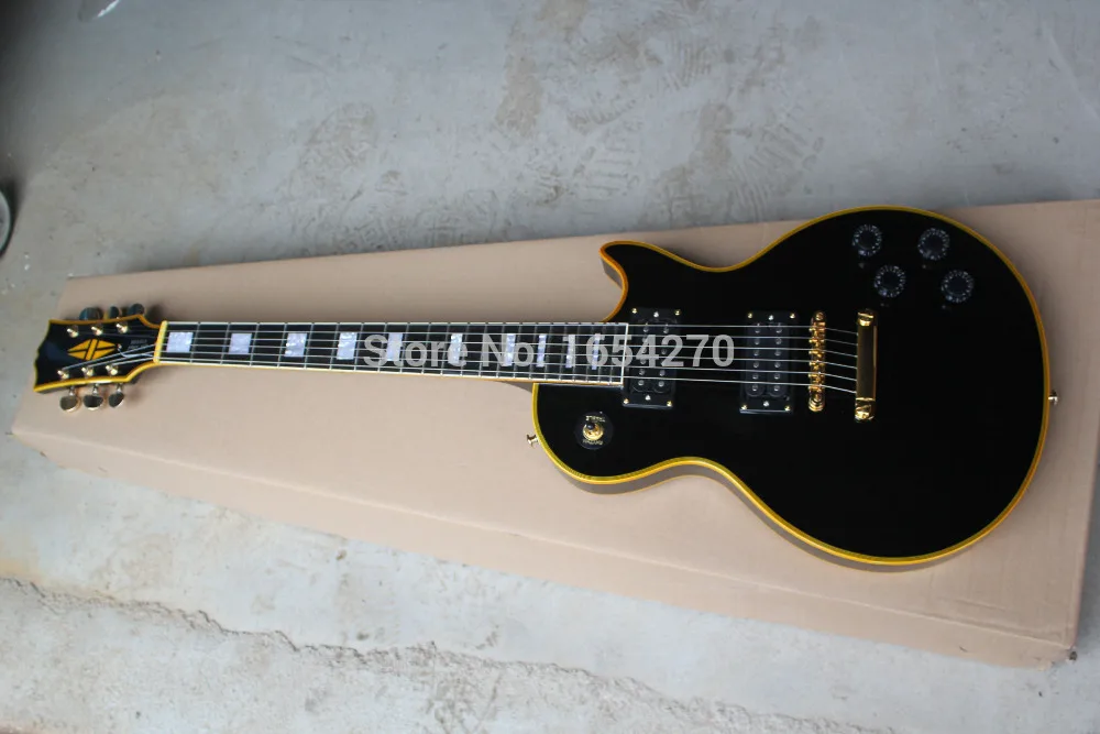 Бесплатная доставка Хит продаж Custom Shop Высочайшее качество эбони G Les