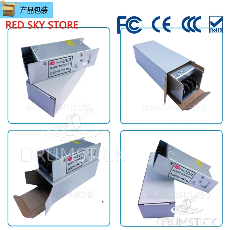 Блок питания для светодиодной ленты 24 В 2 5 А 60 Вт|switch power|switching power supplypower 24v |