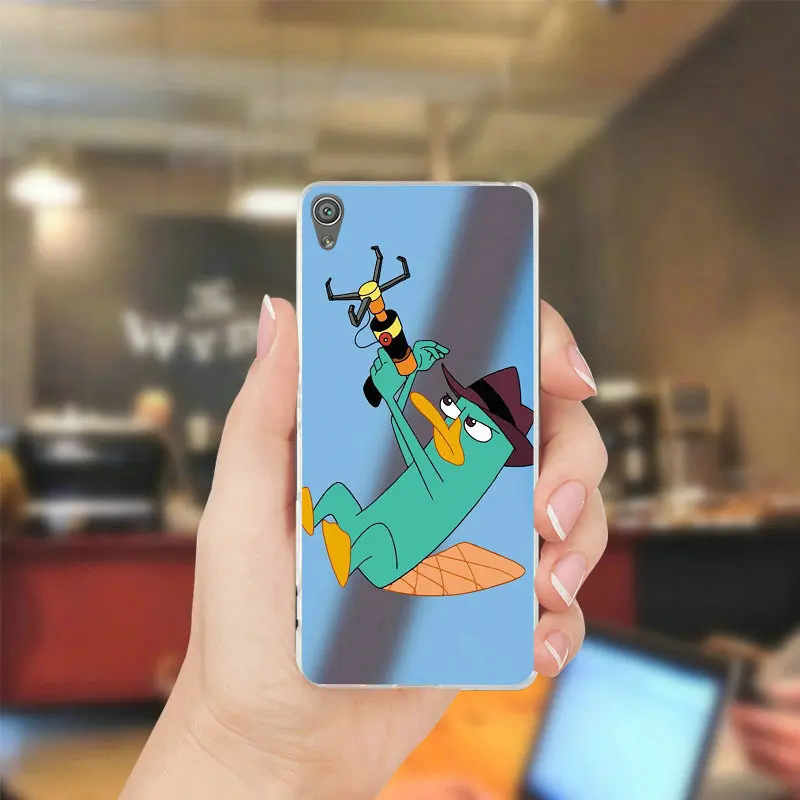 Прекрасный мультфильм Перри Утконос Силиконовые чехлы ТПУ телефон для sony Xperia Z Z1