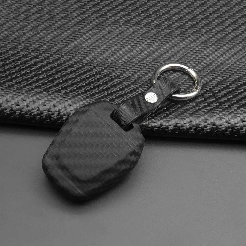 jingyuqin 2Buttons Carbon Silicone Car Key Case For Isuzu DMAX D-MAX Mu-x 2.5 Fob Procted | Автомобили и мотоциклы