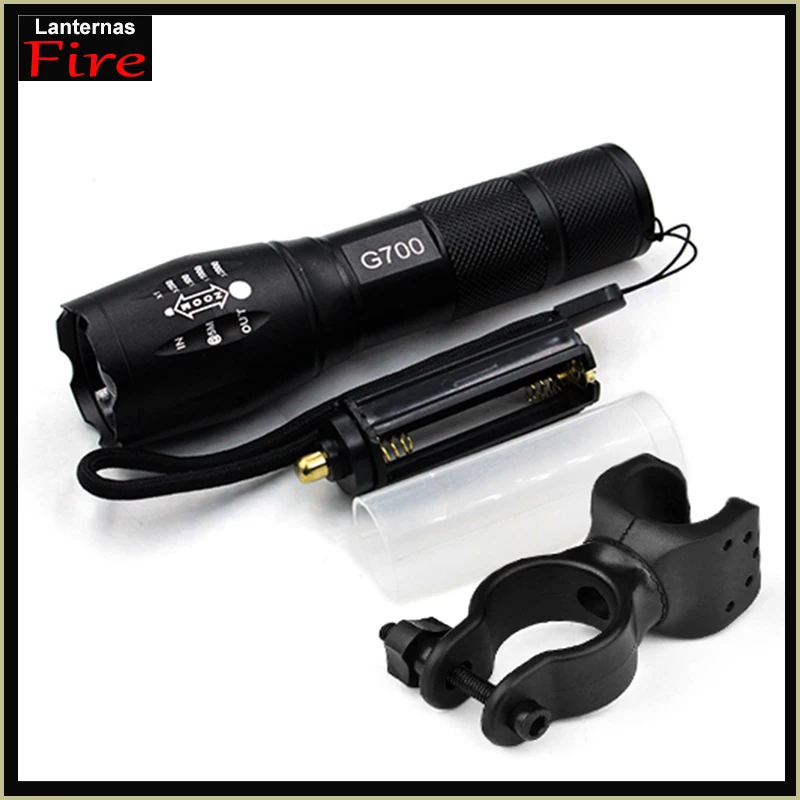 Тактический G700 CREE xm l T6 2000lm Масштабируемые Фокус водонепроницаемый 5 режимов