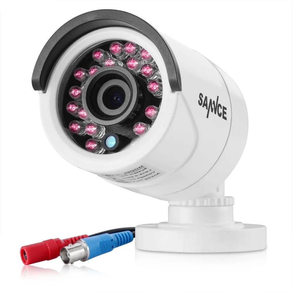 SANNCE AHD 720 P 4 шт. 1200TVL Пуля CCTV камера люкс 1.0MP водостойкая ИК-камера ночного видения для системы наблюдения комплект быть