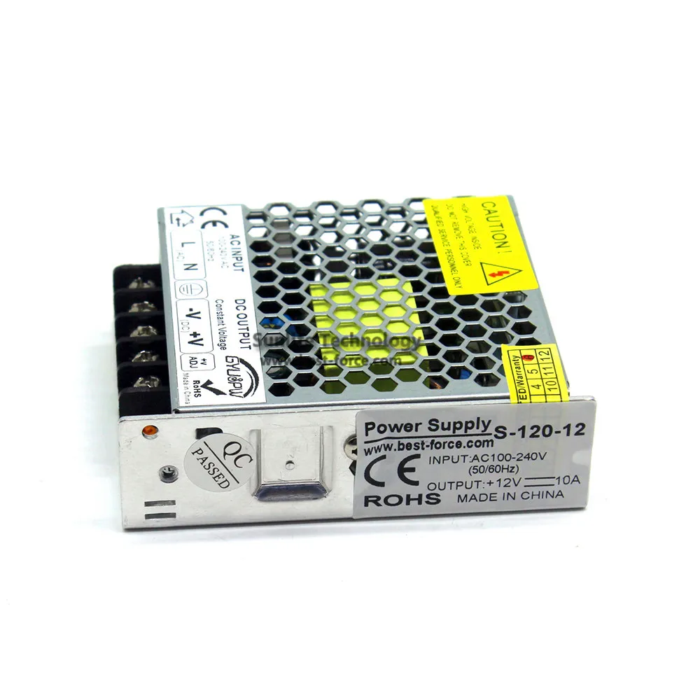 Одиночный выход ультратонкий DC 12V 10A 120W импульсный источник питания AC100-240V к DC12V источник питания для светодиодных лент Модуль светильник CCTV