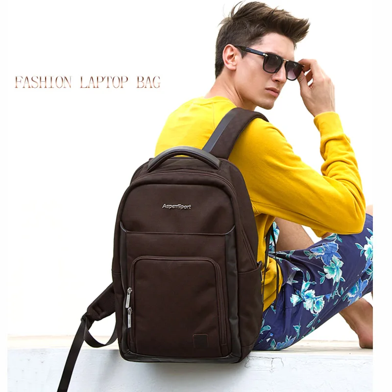 

AspenSport 2018 New Men's Backpack for Laptop Waterproof Fashion Unisex Business Backpack Women Notebook Bag Student Backpack