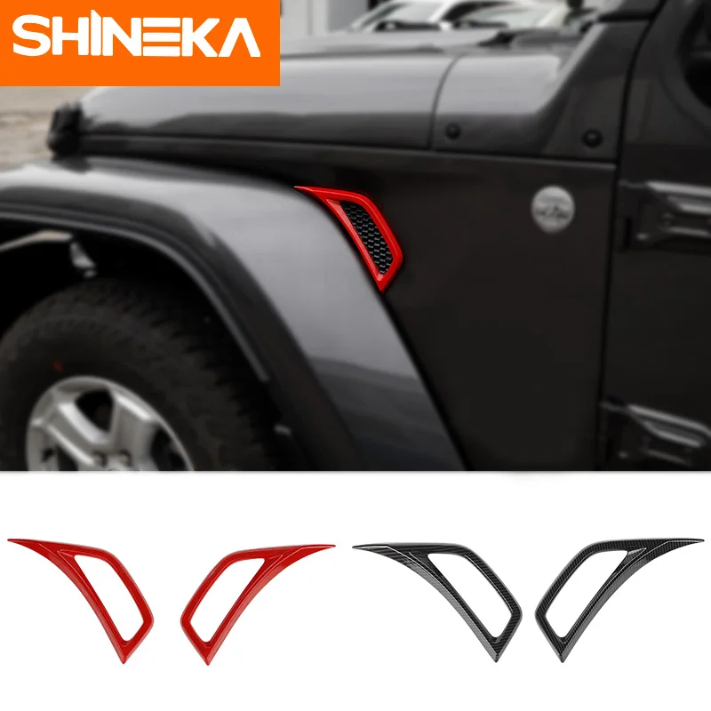 SHINEKA автомобильные наклейки s для jeep wrangler jl листовая пластина на входе воздуха украшения ABS наклейки для jeep wrangler jl аксессуары