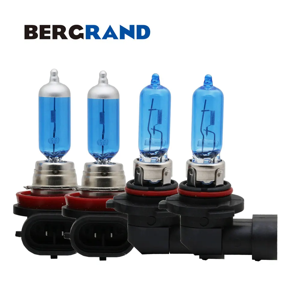 4 шт., галогенные лампы для автомобильных противотуманных фар 9005 Вт, 4300 К