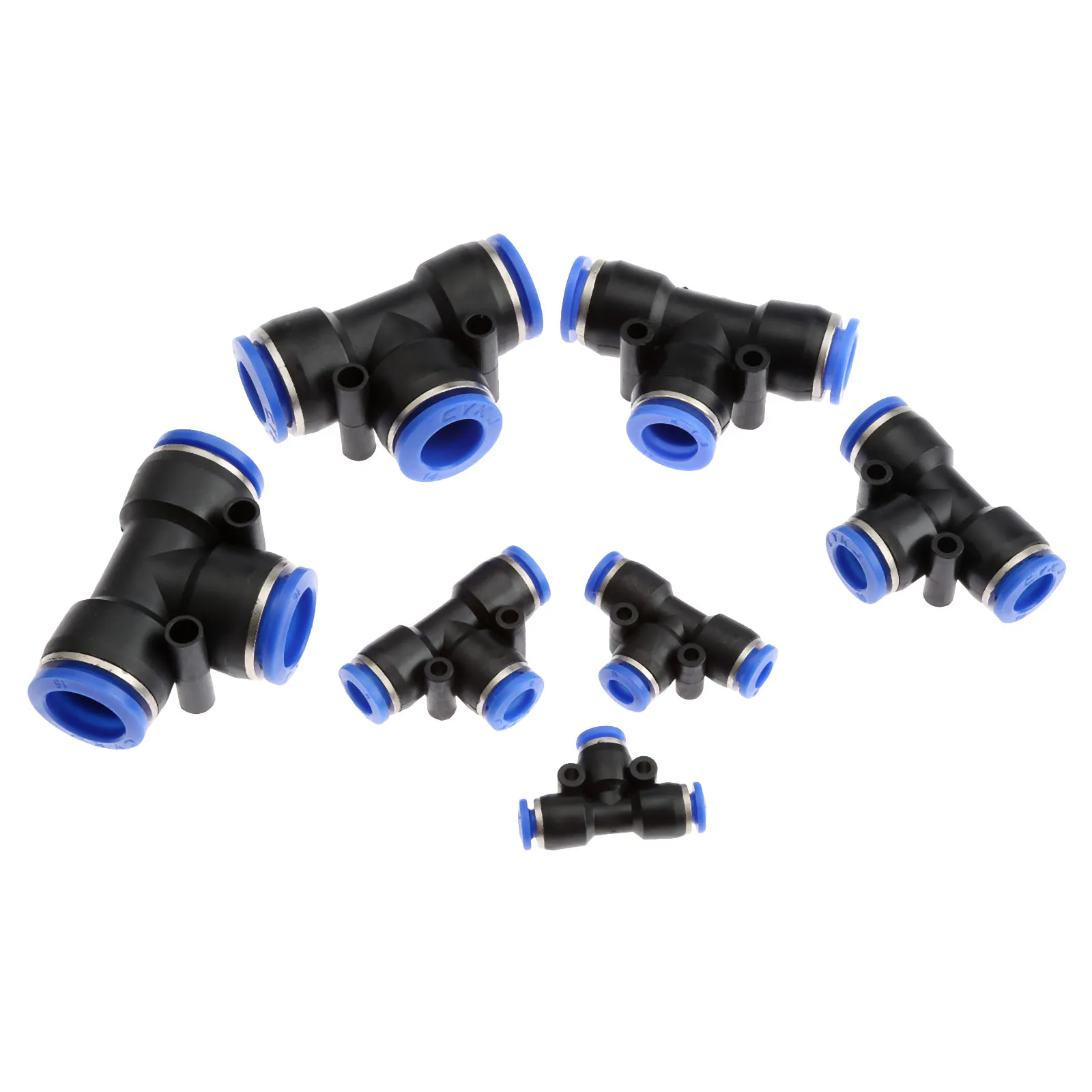 1 шт. Пластиковые Т-образные пневматические фитинги воздушный 3-ходовой Быстрый