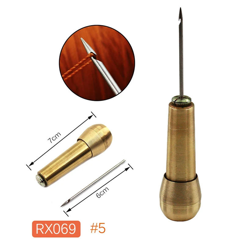 RX069B-NO5 1 шт. кожаный инструмент для шитья шило DIY кожаный тент швейный шило штырь дырокол инструмент для ремонта ручной БРОШЮРОВЩИК рукоделие - Цвет: RX069B-NO5